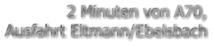 2 Minuten von A70, Ausfahrt Eltmann/Ebelsbach